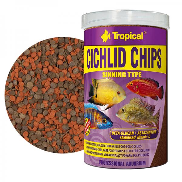 ציקליד צ'יפס Tropical Cichlid Chips - 1L / 250ml