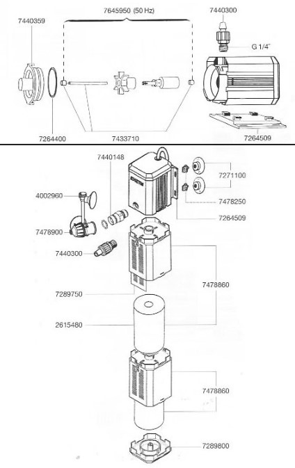 פילטר פנימי אהיים POWERLINE 200 – תמונה 2